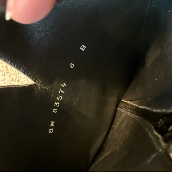 Stuart Weitzman Y2K Leather Stacked Heel Boots Size 8 - Picture 10 of 10